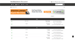 Desktop Screenshot of newbabynames.info